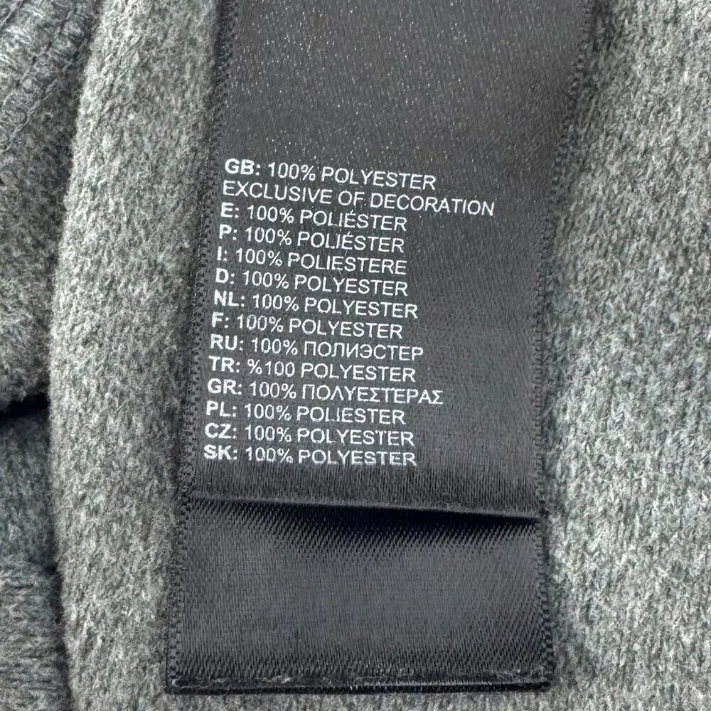 The North Face 1/4 Zip Pullover Two Toned Active Jacket Black‎ Grey with Blue Sm
